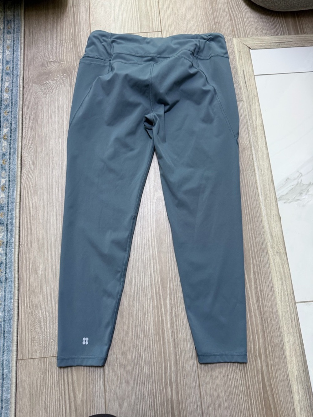 Sweaty Betty Power 7/8 Workout Leggings Steel Blue Athletic Supportive Training